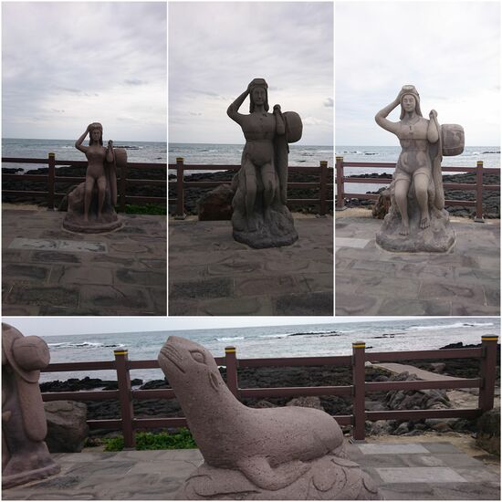 Auf Jeju gibt es heute noch Perlentaucherinnen. Traditionell sind es Frauen, die nach Perlen tauchen