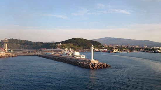 Zum Abschied zeigt sich der Hallasan nochmal