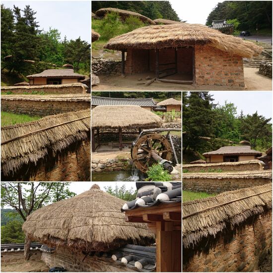 alte, einfache koreanische Häuser