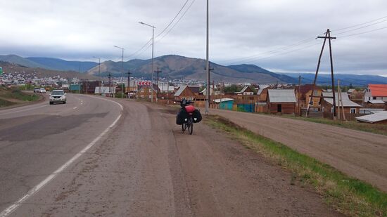 Hier starte ich auf meinen ersten Radabschnitt in Russland