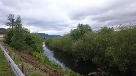 Nur ein paar Kilometer weiter ist wieder sattes Grün die vorherrschende Farbe