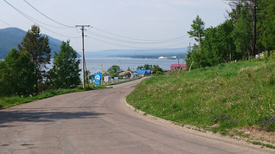 Blick auf die Angara,  Abfluss aus dem Baikalsee