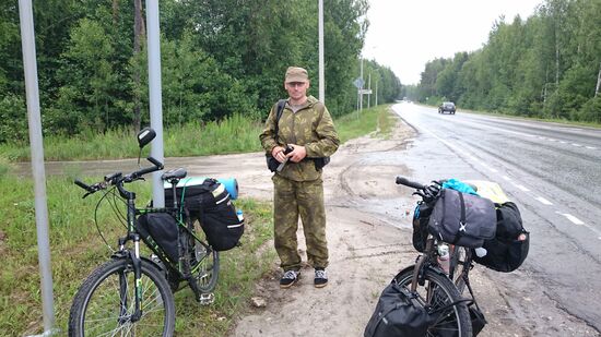 Andrej auf dem Weg in den Ural