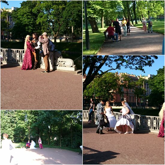 Im Park: Fotoshooting und trinkende Männer