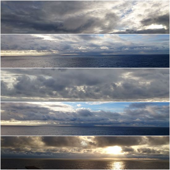 Am Äquator hängen die Wolken so tief, dass man sie greifen möchte. Sich ständig ändernde Wolkenformationen ziehen vorbei.  Eine schöner als die andere...