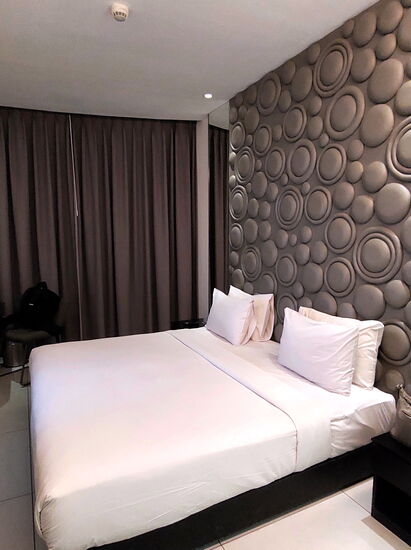 Unser Zimmer im Hotel "FM 7"