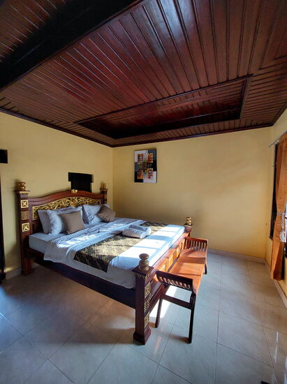 Unser Zimmer im "Gunung Kawi House"