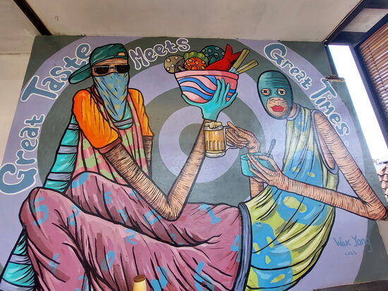 Yogyakarta ist bekannt für Graffiti