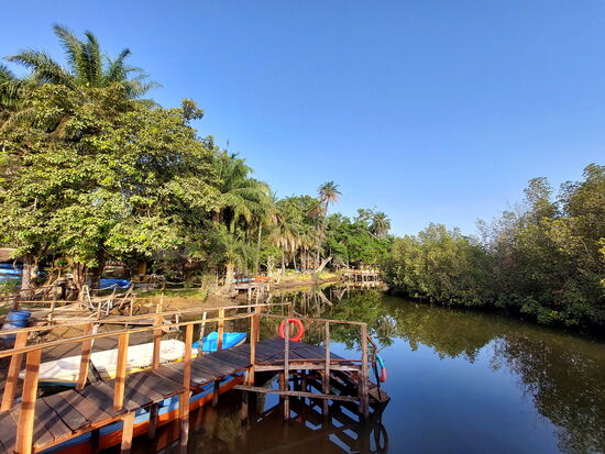 AbCa's Creek Lodge am Morgen