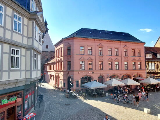 Blick auf den Marktplatz von Quedlinburg