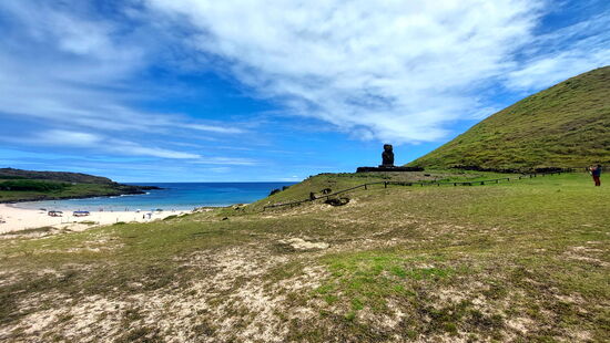 Anakena Beach mit Moa'i