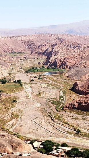 Blick auf das obere Tal des Río San Pedro