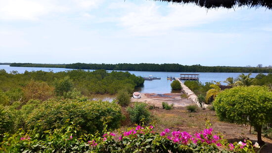 Blick aus dem Restaurant des "Keur Saloum"