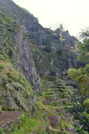 Typisch für das Vale do Paul sind die landwirtschaftlichen Terrassen bis an die steilen Felsen heran.