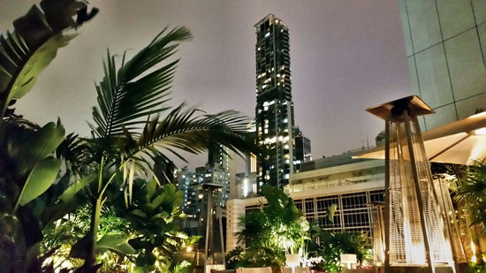 Blick von der Gartenterrasse des Hotels.