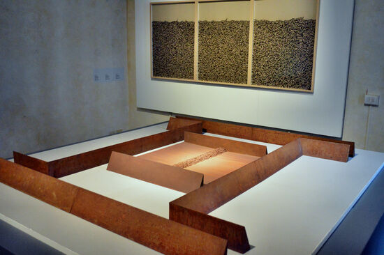 Wettbewerbsmodell des Künstlers für die Ausschreibung zum Holocaust-Mahnmal in Berlin