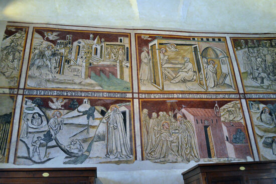 Wertvolle Fresken in der Sakristei der Klosterkirche von Sant'Antimo