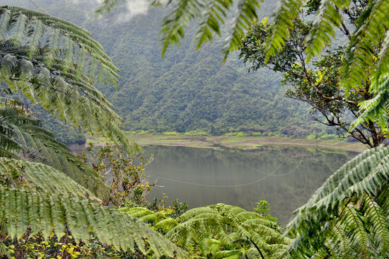 Blick auf den größten natürlichen See im Inneren der Insel