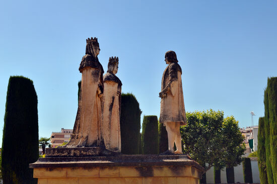 Monument zur Erinnerung an den Empfang von Columbus durch Isabella von Kastilien und Ferdinand II. von Aragón