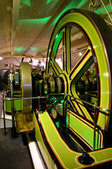 Die alten Dampfmaschinen laufen nur noch für die Touristen