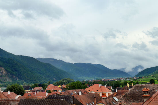 Blick über das Dorf Weißenkirchen