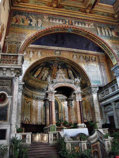 Mosaike am Chor von Santa Prassede