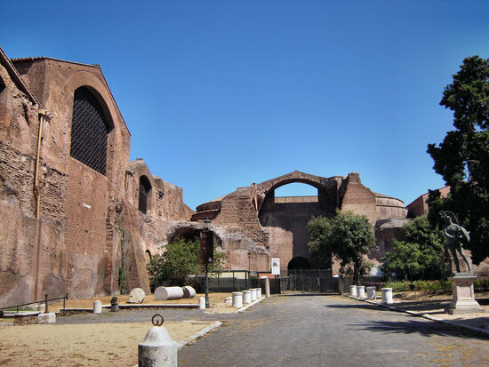 Blick in die (geschlossenen) Diokletians-Thermen