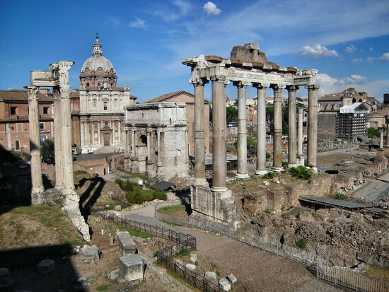 Blick über einen Teil des Forum Romanum