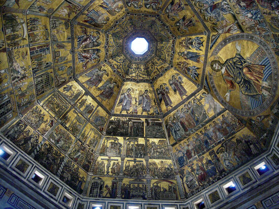 Kuppelmosaik im Battistero