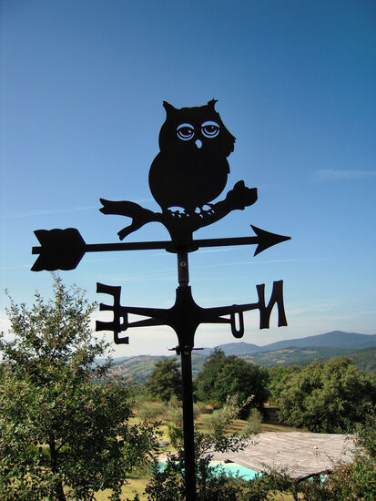 "Civettaio" heißt "Ort der Eulen" - und die begegnen einem Gast überall