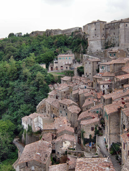 Teil des alten Ortskerns von Sorano