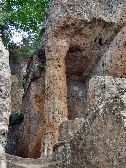 "Tomba Ildebranda" - das einzige erhaltene etruskische Tempelgrab