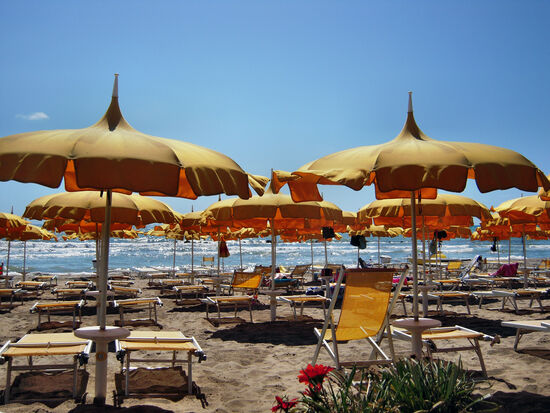 Ein klassisches Bagno am Strand