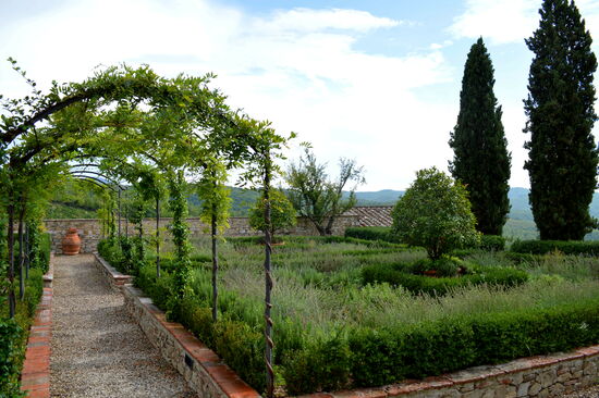 Garten des Castello di Meleto