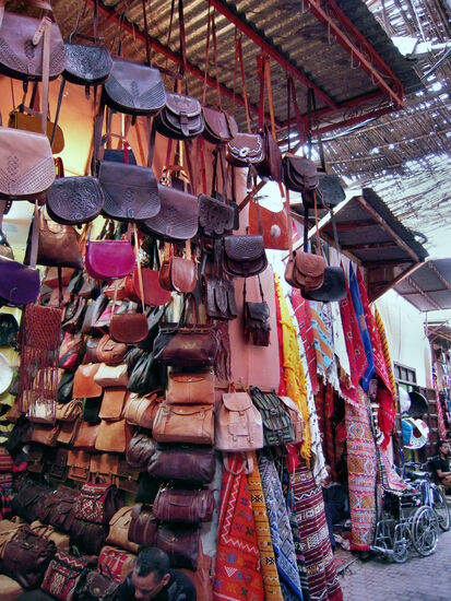 Im Leder-Souk von Marrakesch