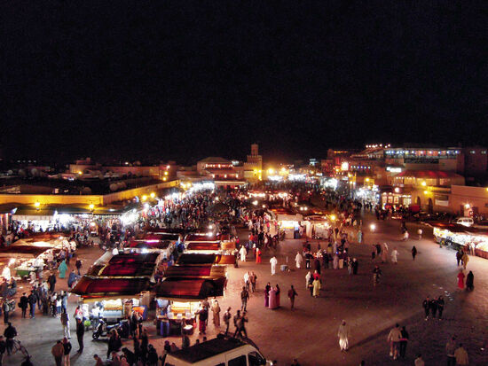 Nächtliche Place Djemaa el-Fna