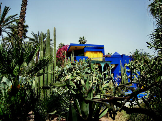 Atelier von Jacques Majorelle im Zentrum des Gartens
