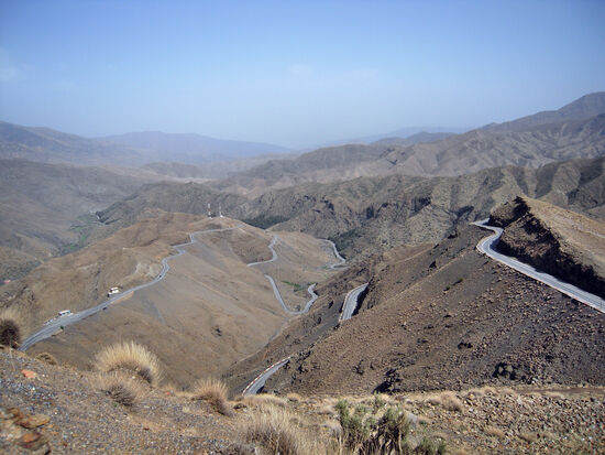 Passstraße zum Tizi'n'Tichka