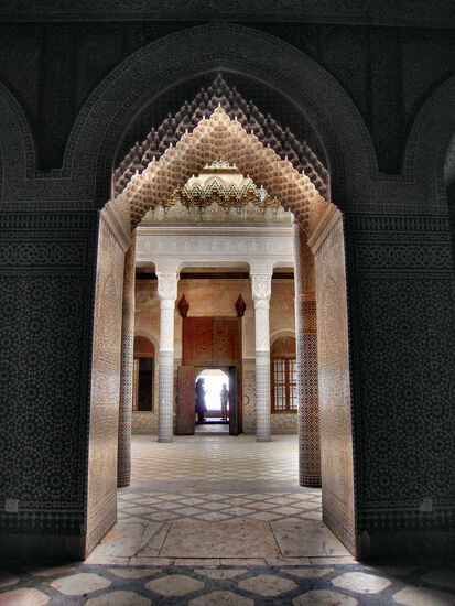 Durchgang im neueren Teil der Kasbah von Telouet