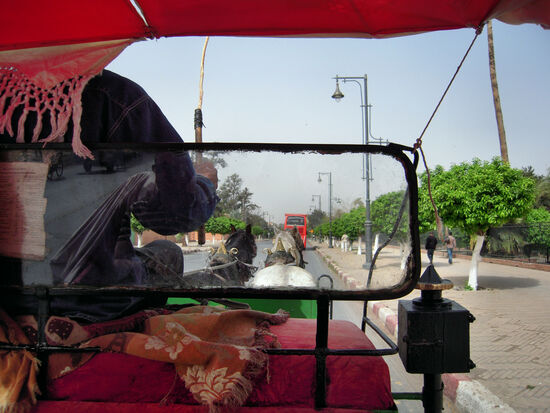 Unterwegs auf der Avenue Prince Moulay Rachid Richtung Jardin de la Ménara