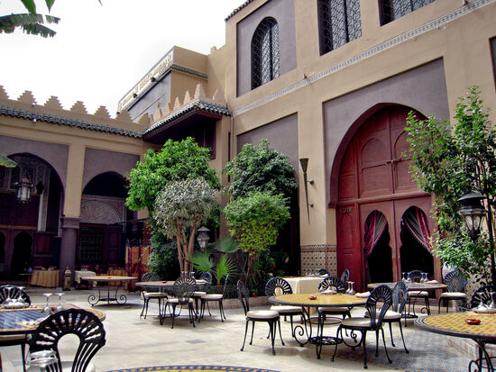 Innenhof des Restaurants "Al Baraka"