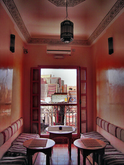 Café mit Aussicht in der Medina