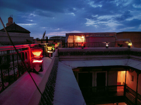 Abendstimmung auf der "Terrasse la Medersa"