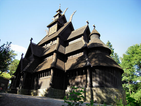 Stabkirche von Gol im Volksmuseum
