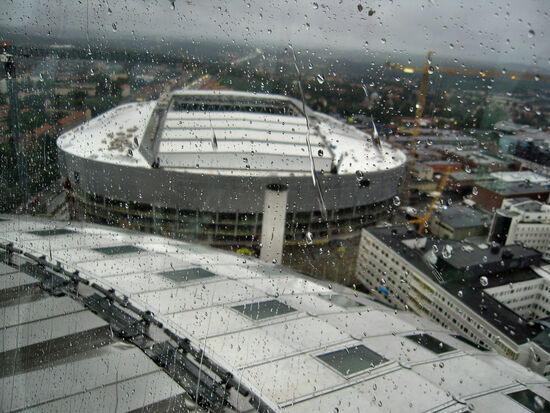 Blick aus der Kabine des Sky View am Globen
