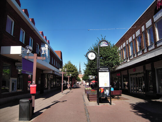 Fußgängerzone von Mora am Siljan-See