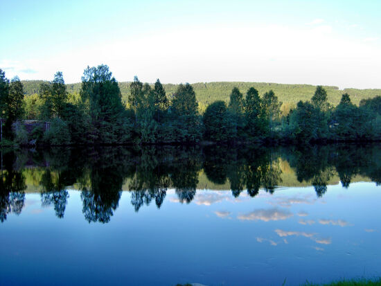 Kaum zu sehen, aber der Klarälven ist ein Fluss