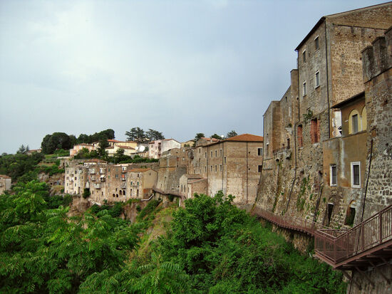 Blick auf einen Teil von Pitigliano