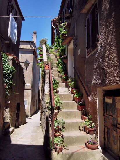 Typischer Anblick im Borgo von Giglio Castello