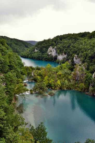Blick von der Station 1 zu den oberen Seen